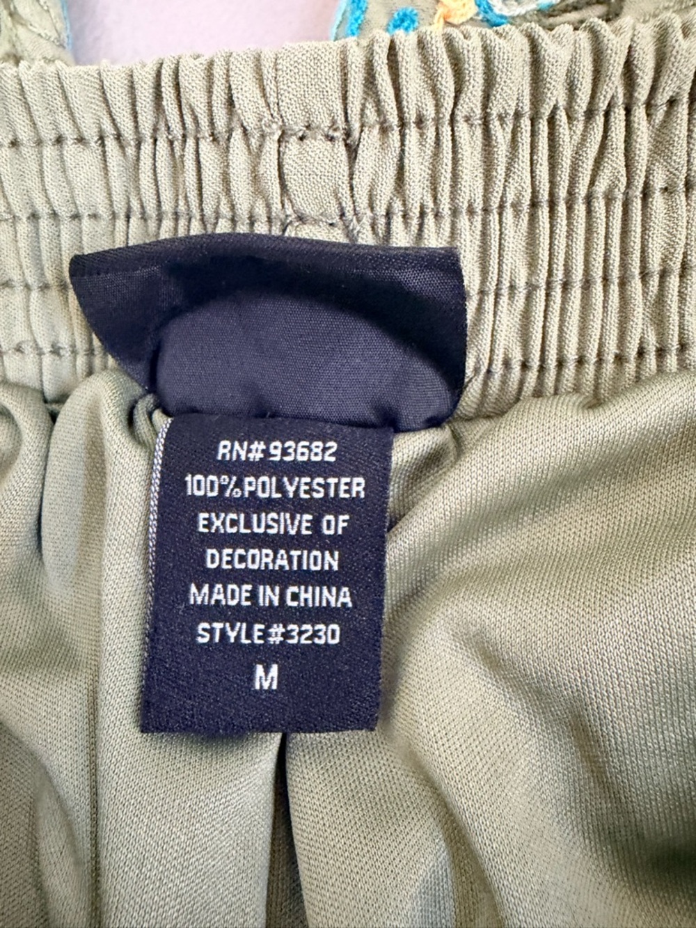 Liv Los Angeles Embroidered Wide Leg Pull On Pants Size Medium Olive Green Boho - Picture 9 of 11